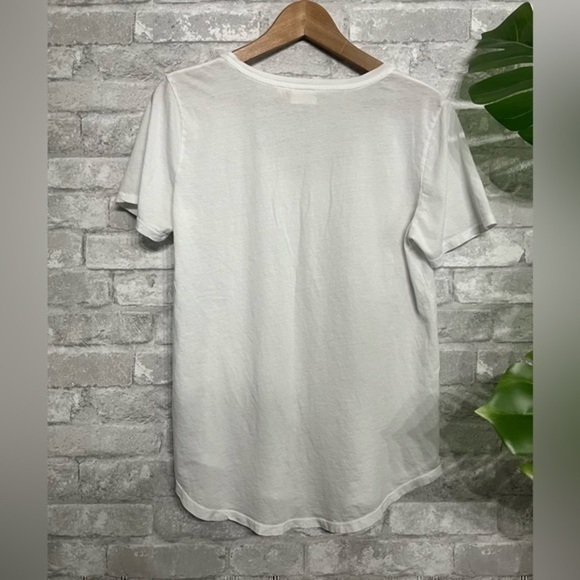 AG ADRIANO GOLDSCHMIED | white scoop-neck short sleeve 100%  cotton tshir… - Picture 4 of 8